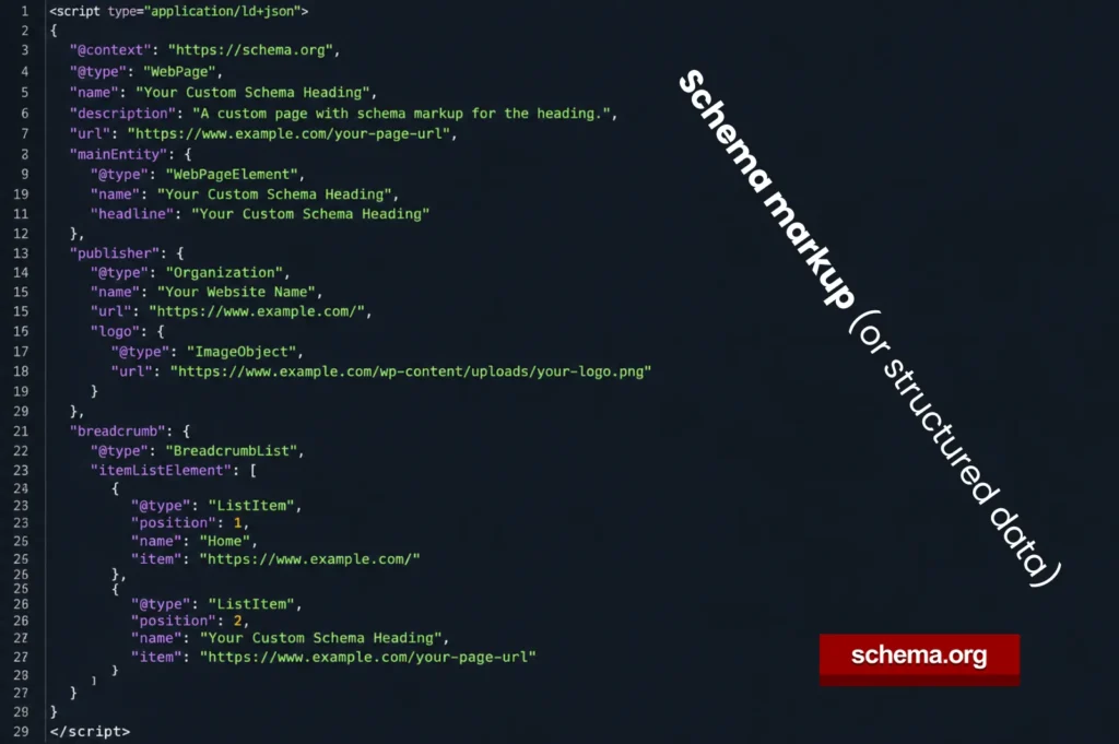 Schema markup (or structured data