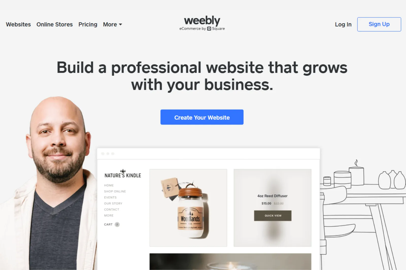 Weebly Website Home Page Hero Section